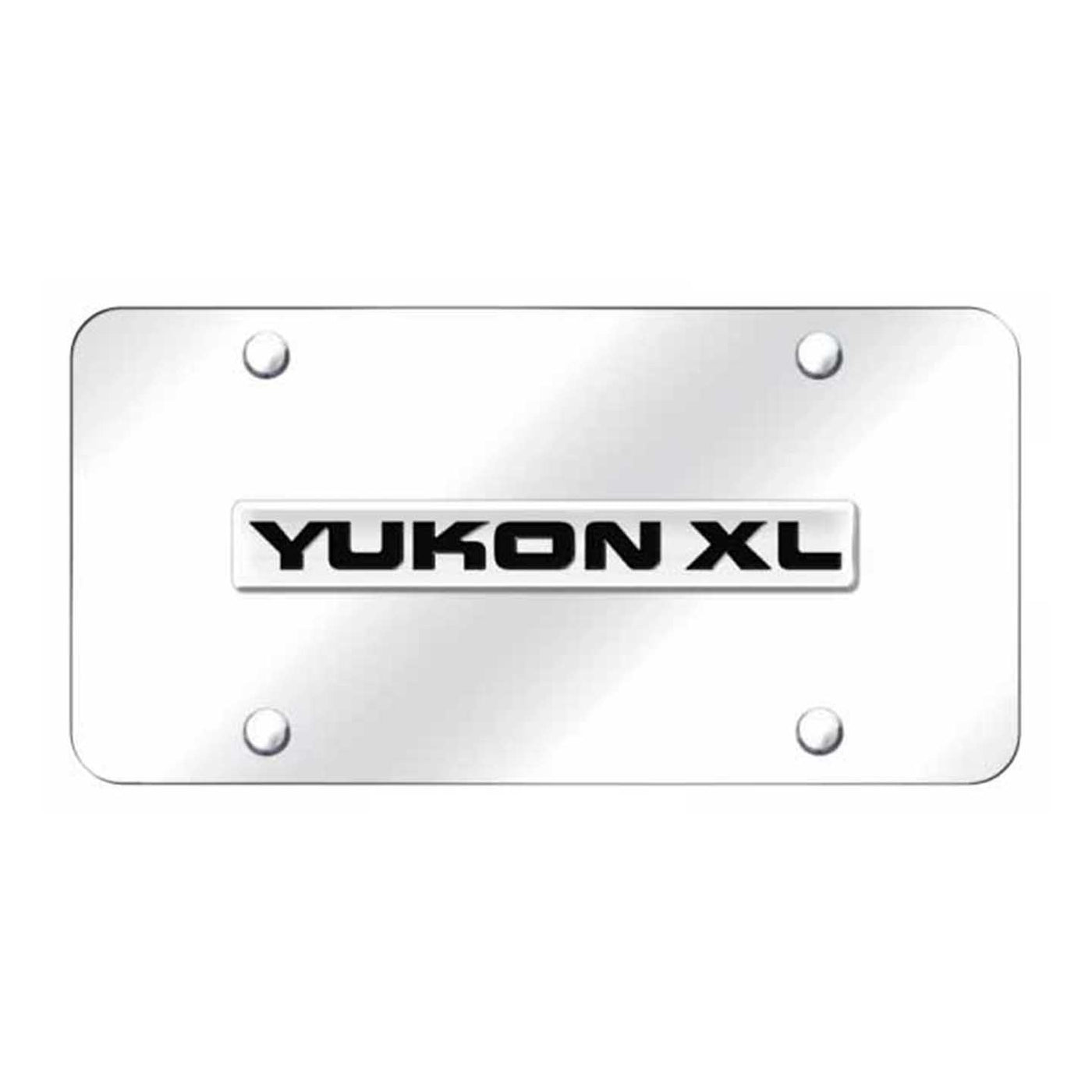 Yukon XL Name License Plate - Chrome on Mirrored