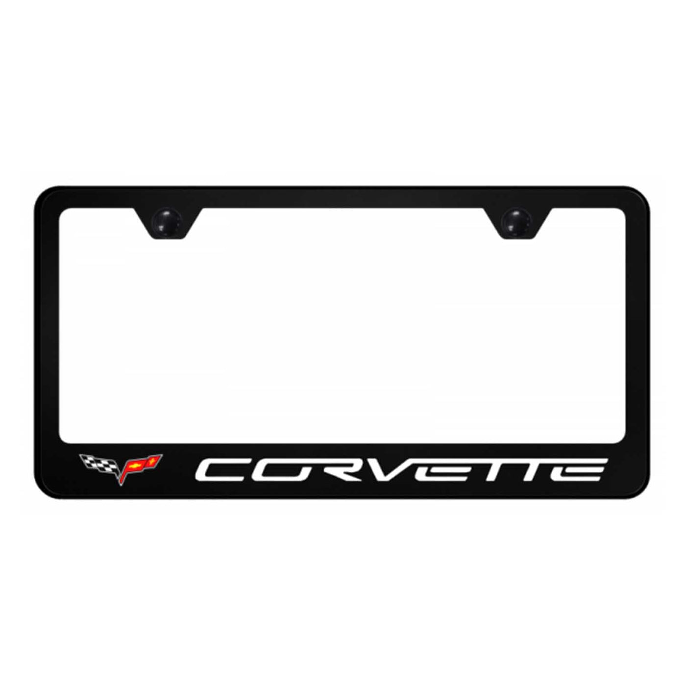 Black Corvette C6 PC Frame - UV Print on Black