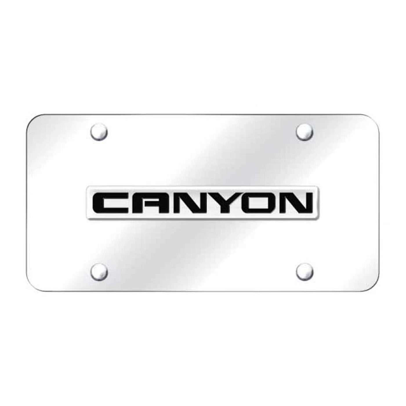 Canyon Name License Plate - Chrome on Mirrored