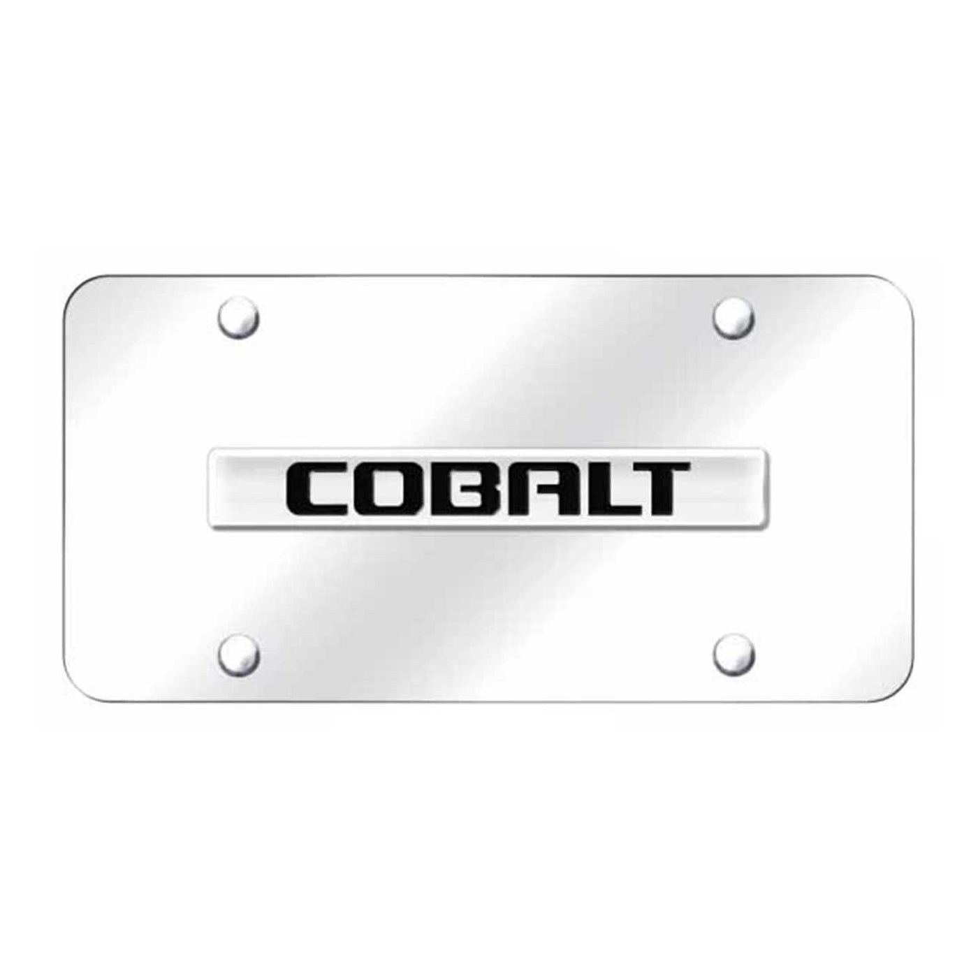 Cobalt Name License Plate - Chrome on Mirrored