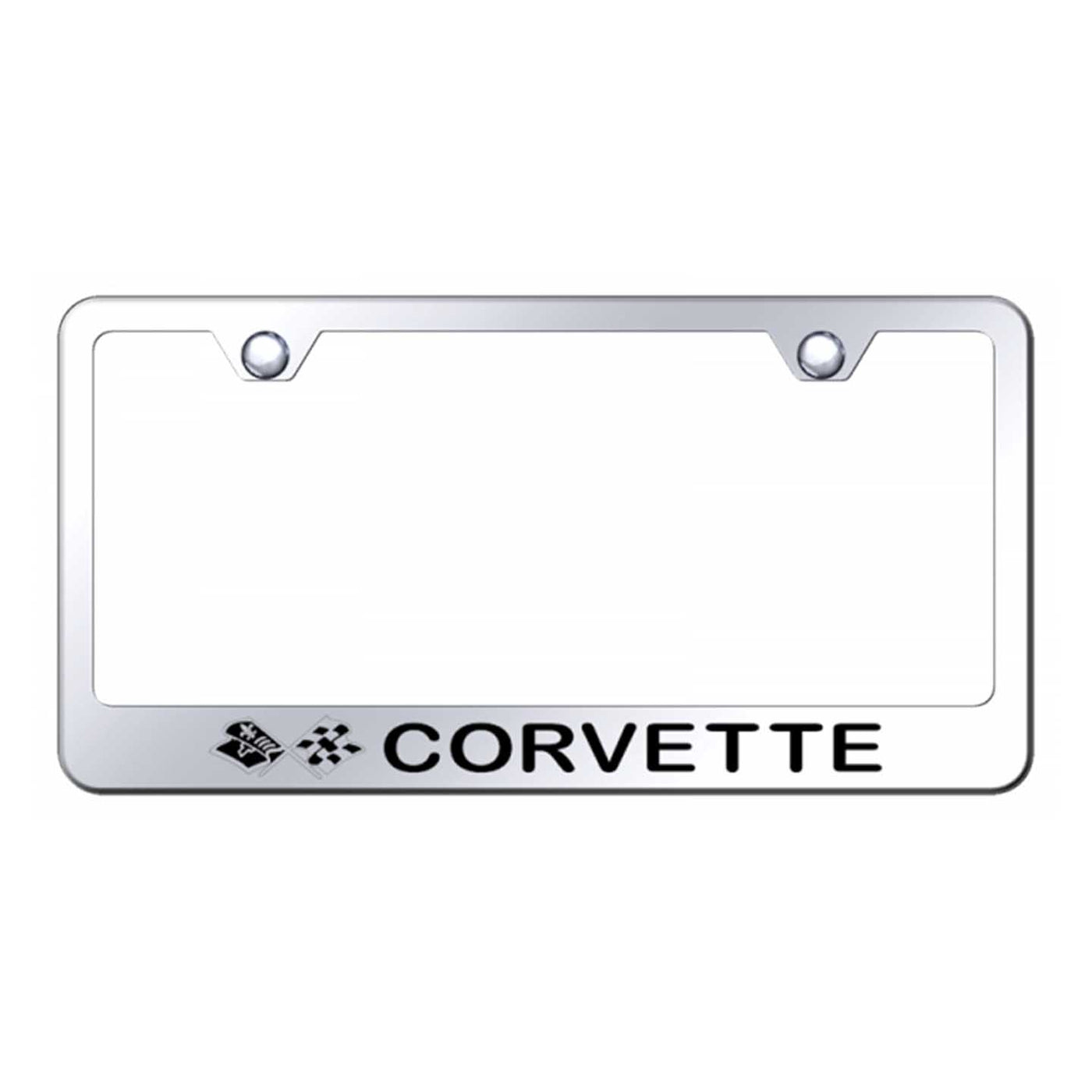 Corvette C3 Stainless Steel Frame - Laser Etched Mirrored