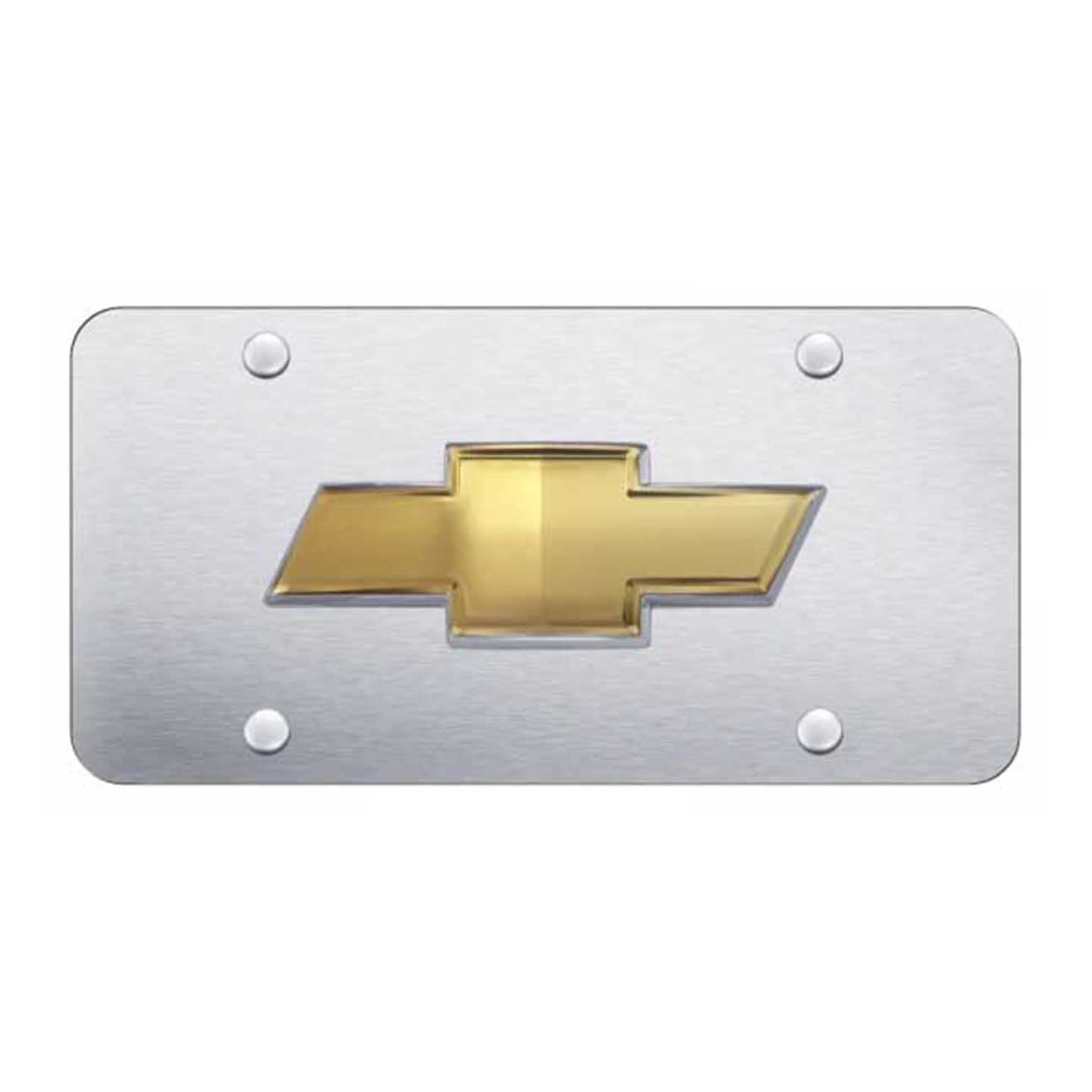Light Gray Chevrolet OEM License Plate - Brushed