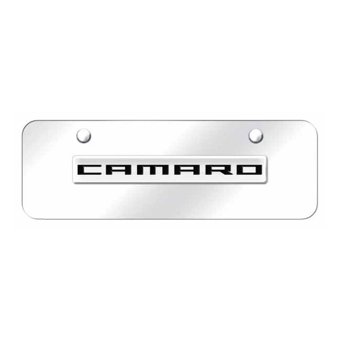 Camaro Name Mini Plate - Chrome on Mirrored