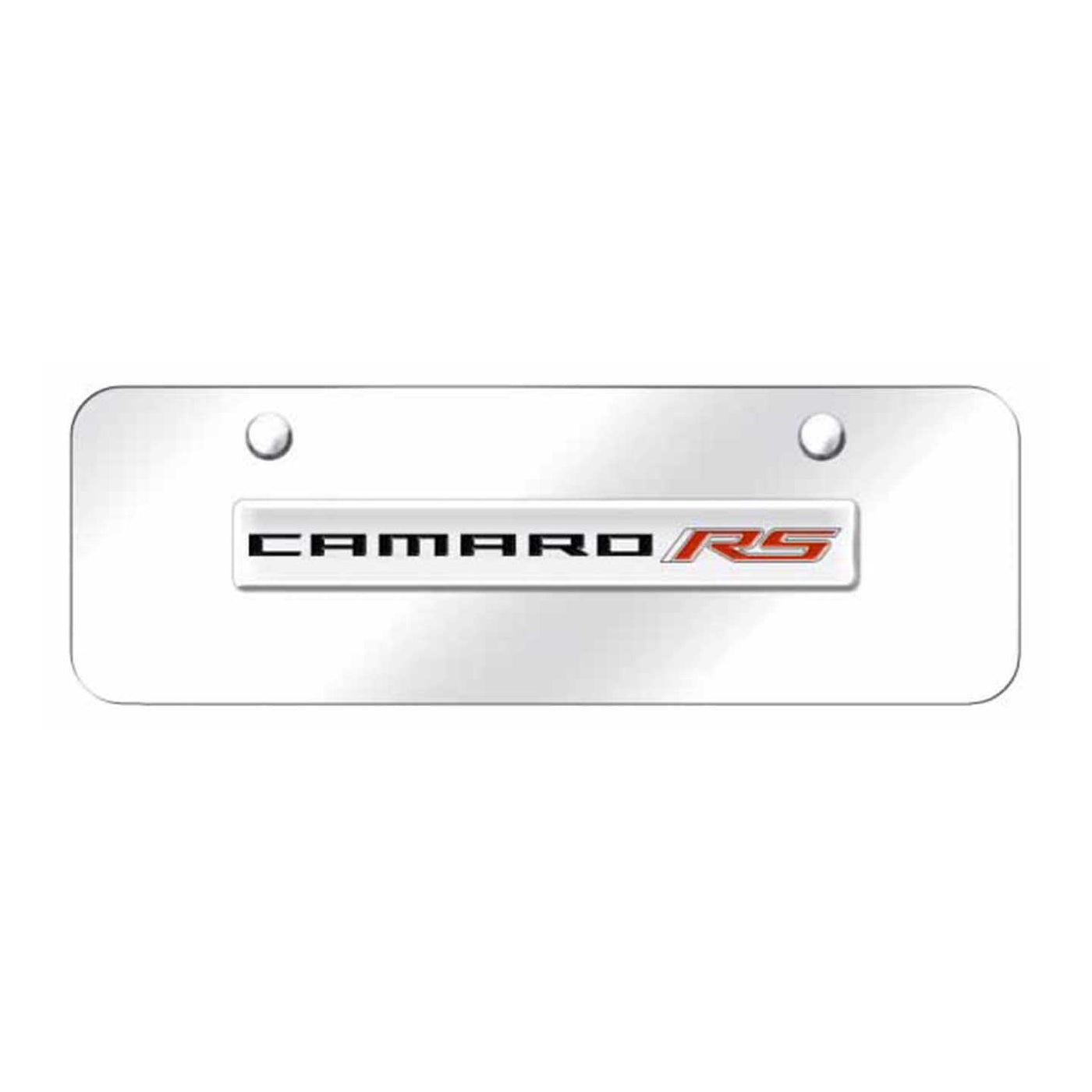 Camaro RS Name Mini Plate - Chrome on Mirrored