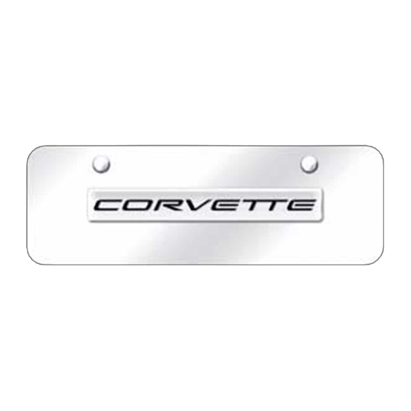Corvette C5 Name Mini Plate - Chrome on Mirrored