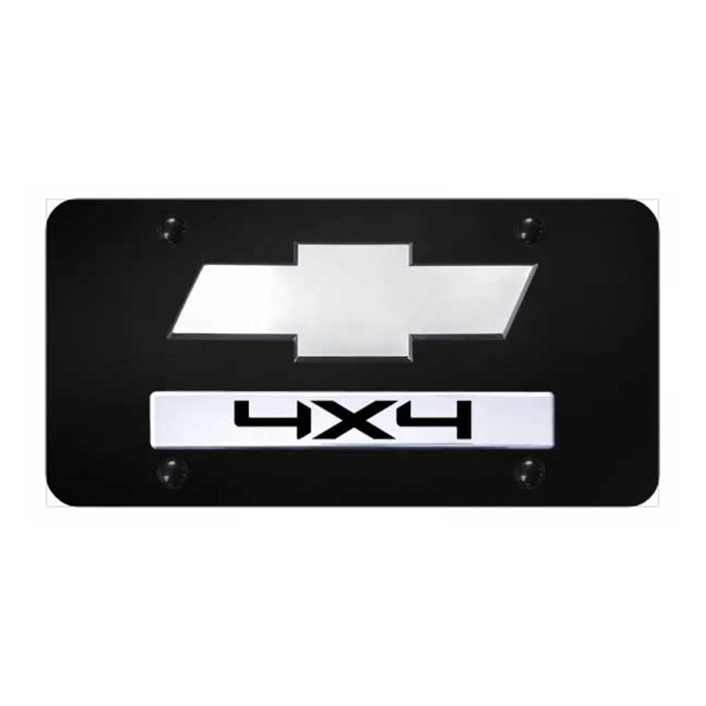 Lavender Dual Chevy/4X4 (New) License Plate - Chrome on Black