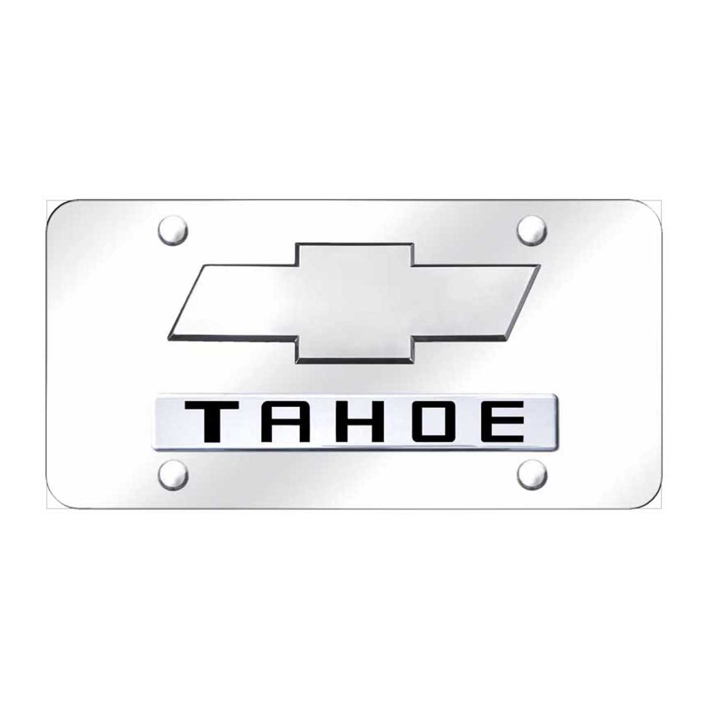 Dual Tahoe (New) License Plate - Chrome on Mirrored