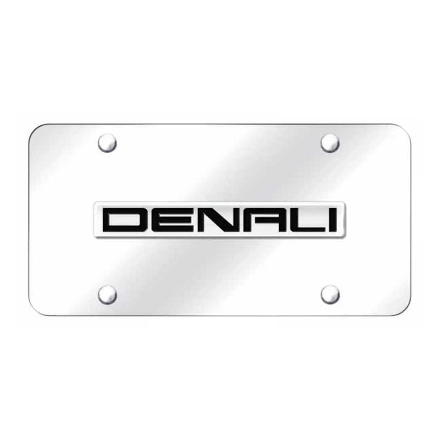 Denali Name License Plate - Chrome on Mirrored