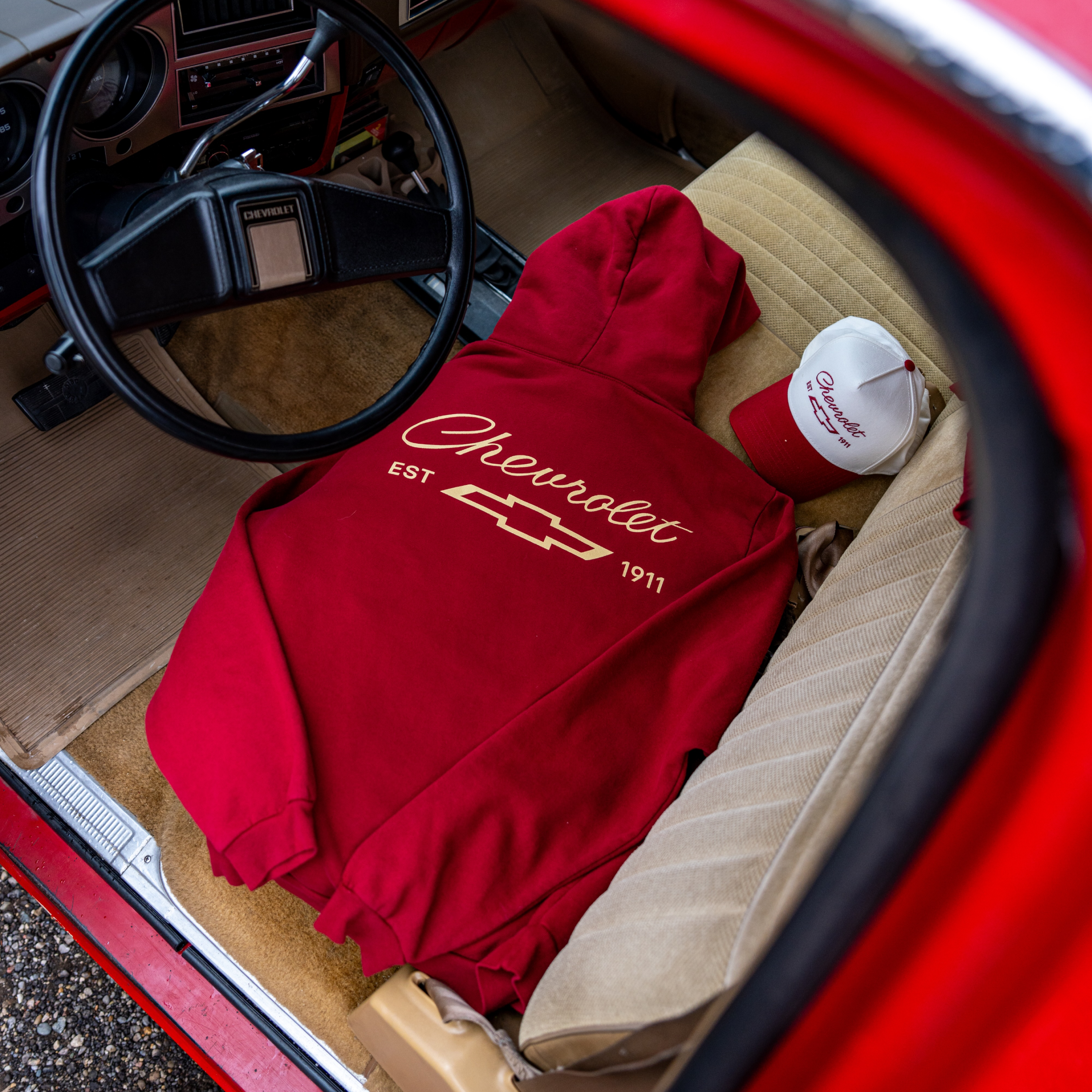 Chevrolet Classic Holiday Hoodie - Cardinal