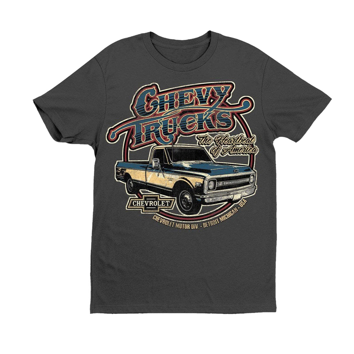 Chevy Trucks 1970 Circle Text T-Shirt