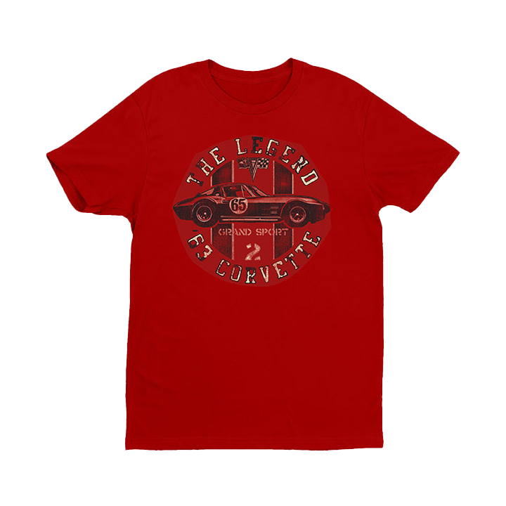 Corvette Text Circle Retro T-Shirt