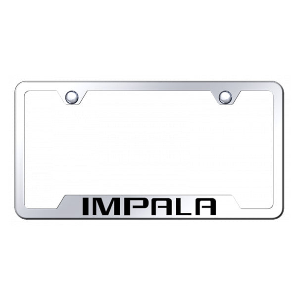 Light Gray Impala Cut-Out Frame - Laser Etched Mirrored