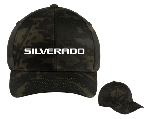 Black Chevrolet Silverado Black Camo Hat