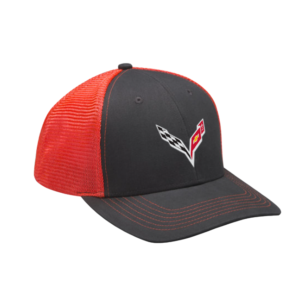 New Era - Casquette camionneur en velours côtelé avec écusson rétro