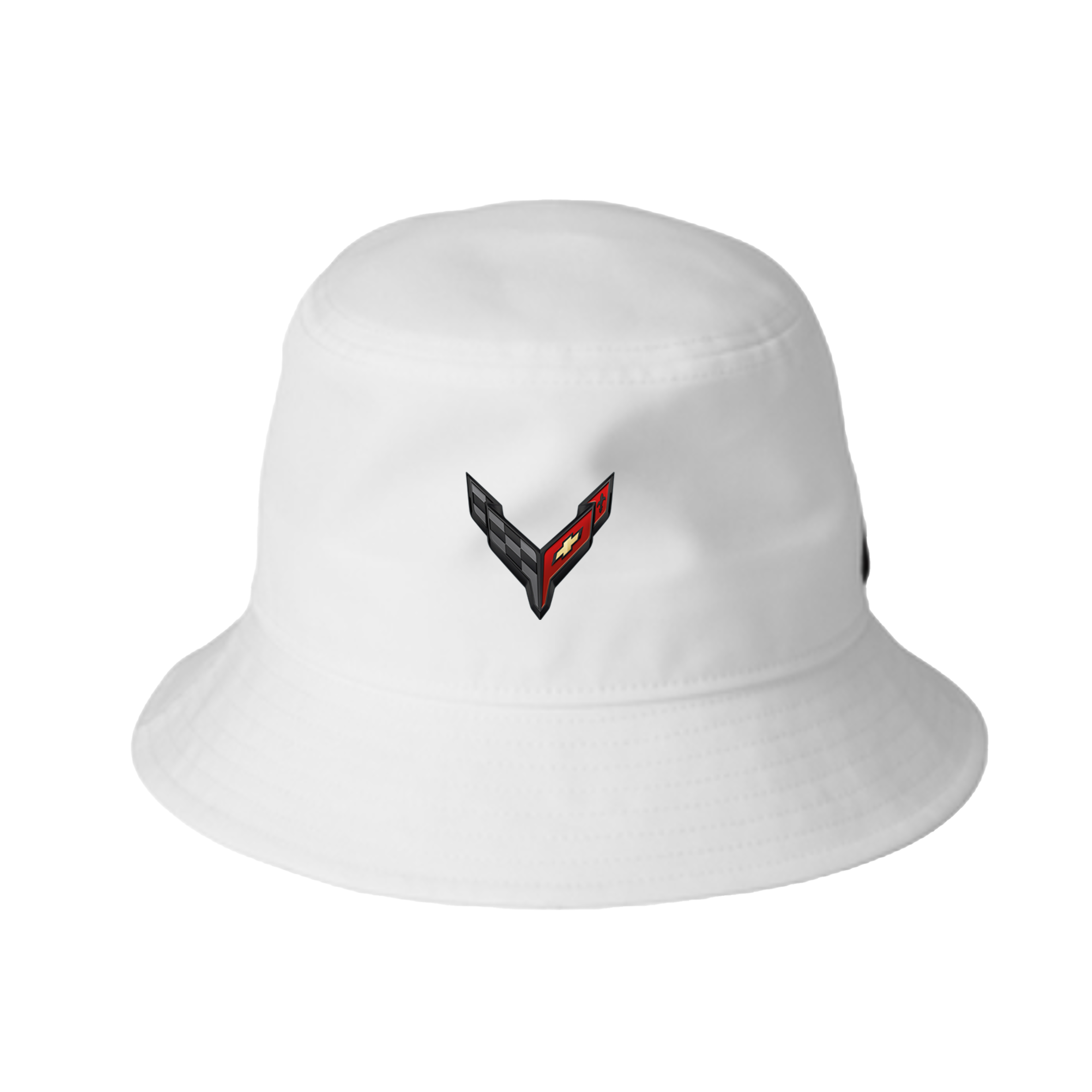 Light Gray Corvette C8 Bucket Hat