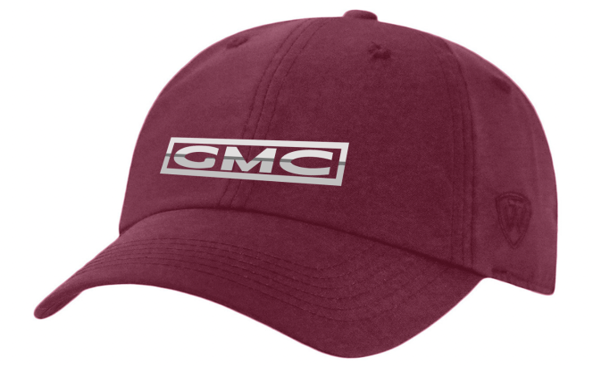 Saddle Brown GMC Chrome Burgundy Hat