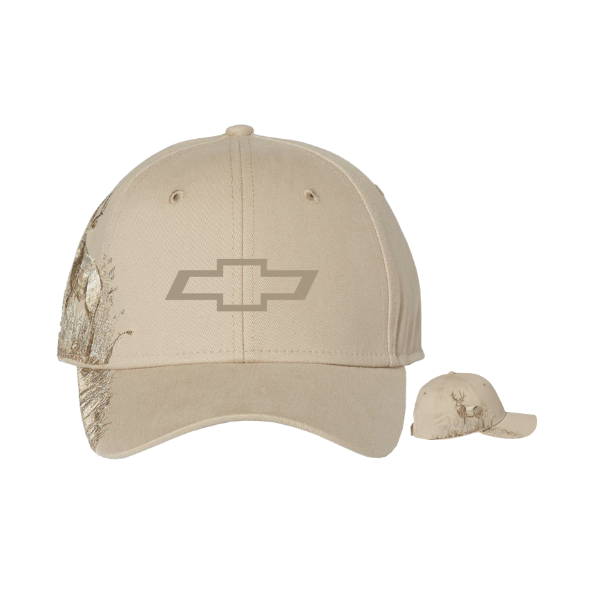 Tan Chevrolet Puff Bowtie Trucker Hat