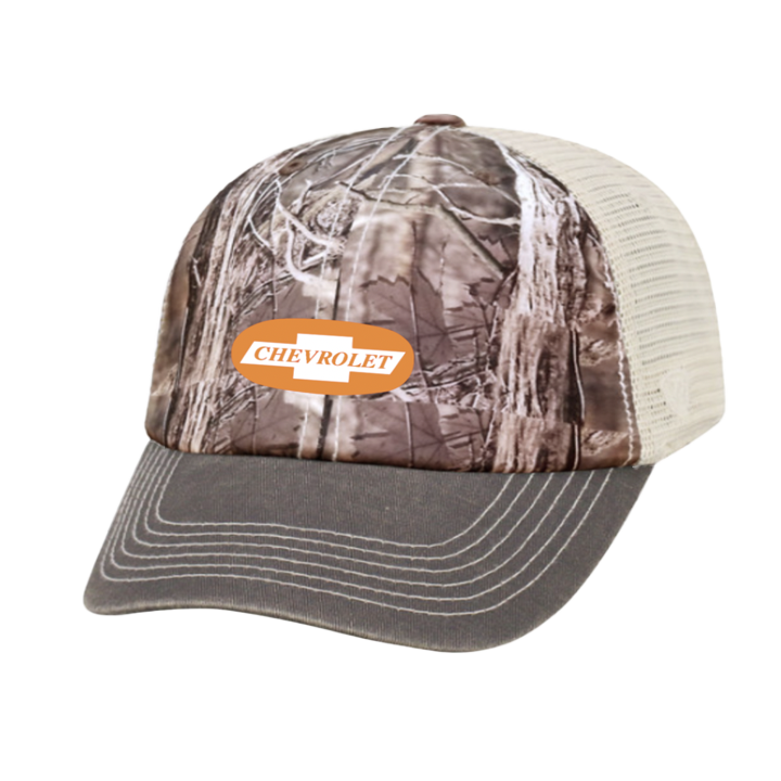 Dim Gray Chevrolet Bowtie Camo Offroad Cap