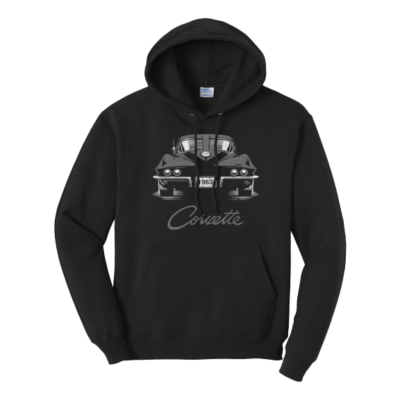 Black Corvette 63' Graphic Unisex Hoodie