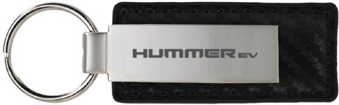 Light Gray Hummer EV Carbon Metal Large Keychain