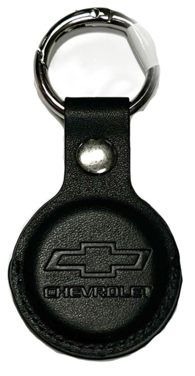 Black Chevrolet Leather Air Tag Case