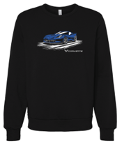 Black Corvette Color Pop Car Graphic Crewneck