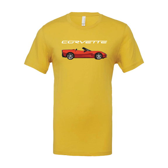 Dark Khaki Corvette C6 Side Graphic T-Shirt