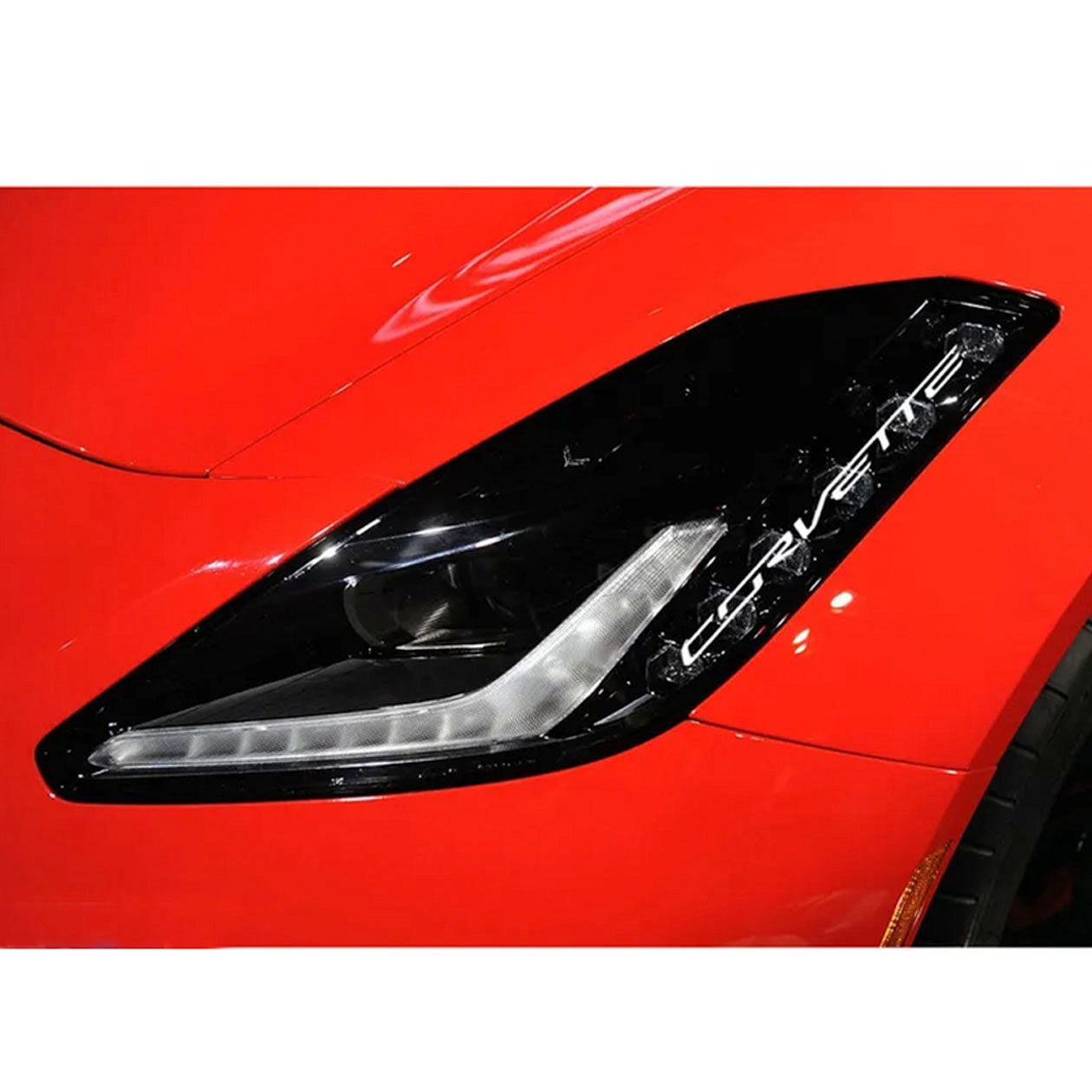 C7 Corvette Headlight Vinyl Decals - Corvette Script