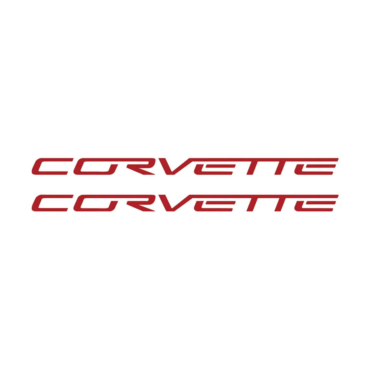 Brown C6 Corvette Headlight Vinyl Decals - Corvette Script