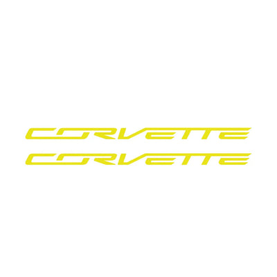 C7 Corvette Headlight Vinyl Decals - Corvette Script