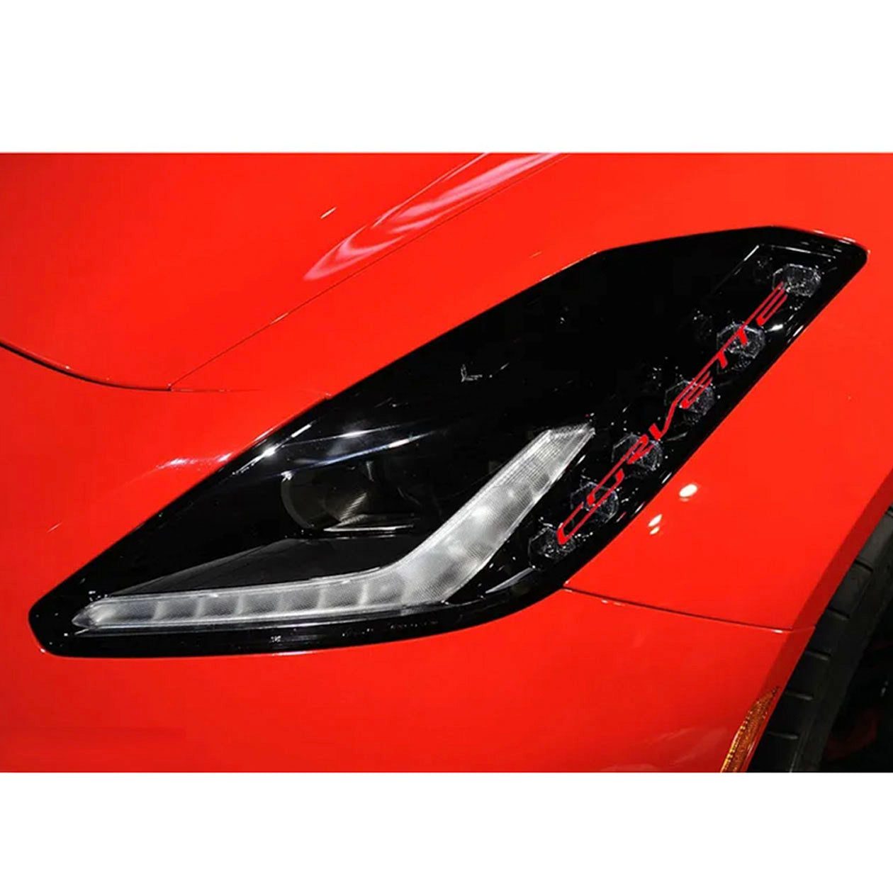 C7 Corvette Headlight Vinyl Decals - Corvette Script