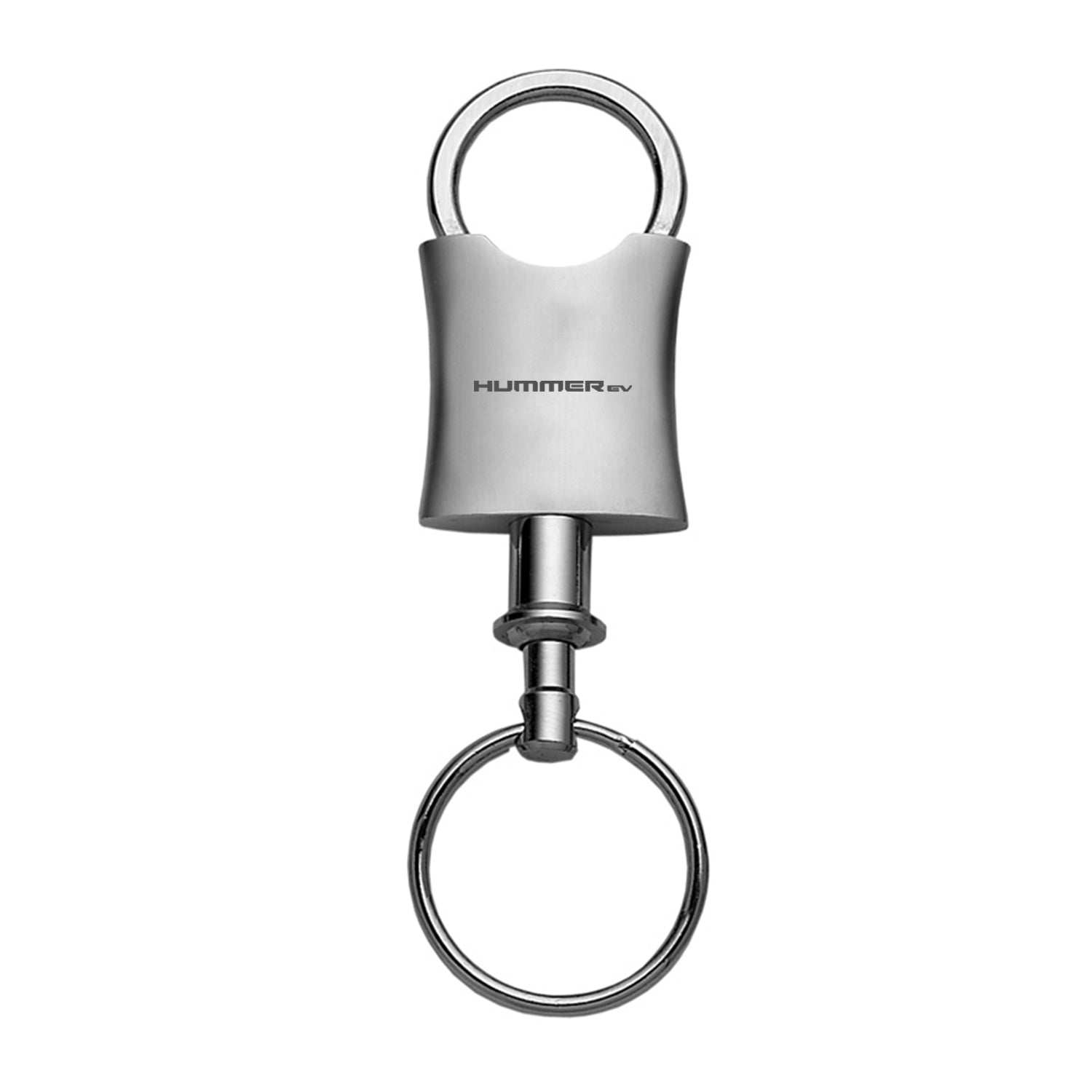 Gray Hummer EV Curved Ring Top Keychain