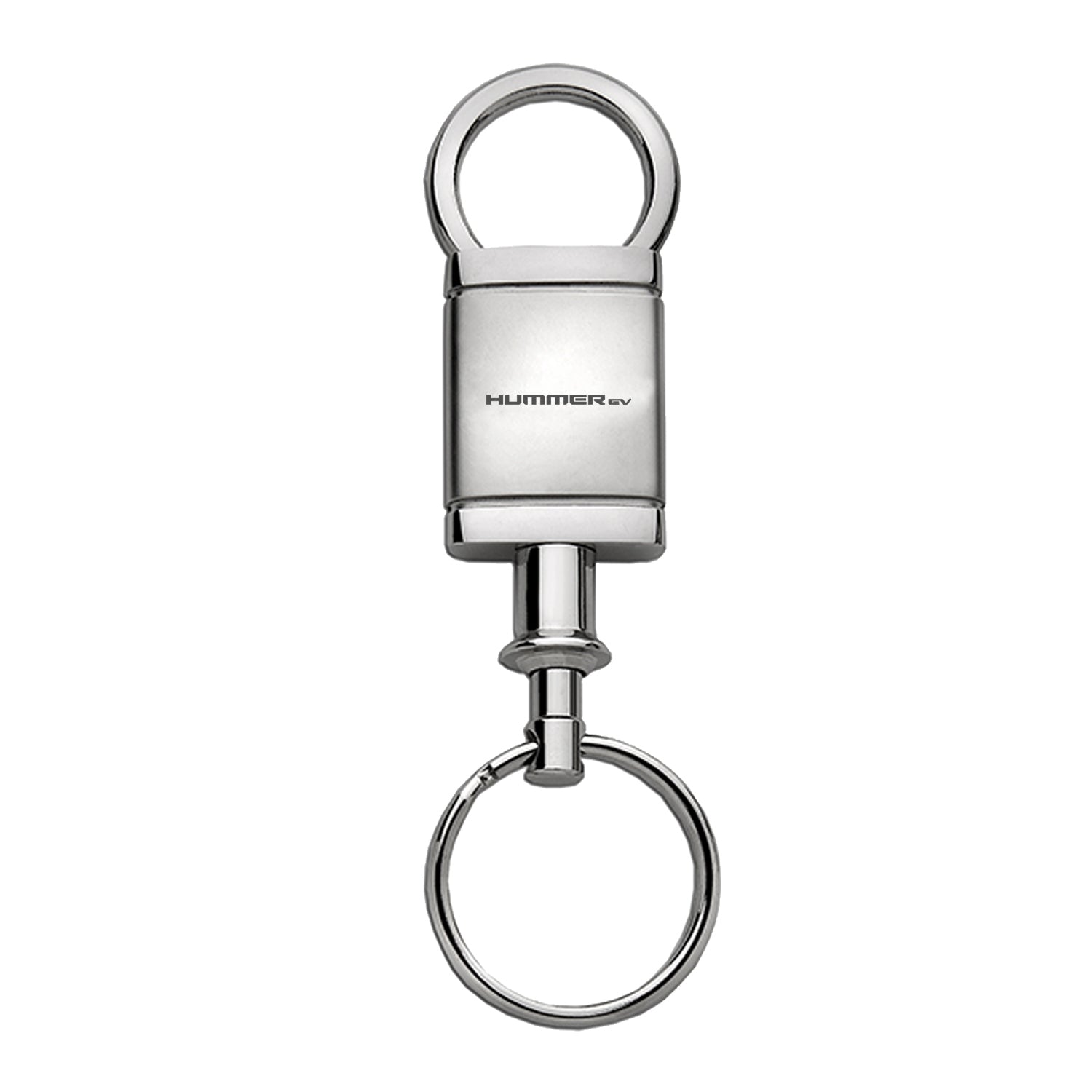 Light Gray Hummer EV Straight Ring Top Keychain