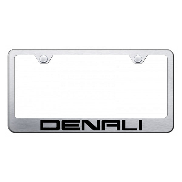 Denali Stainless Steel Frame - Laser Etched Brushed