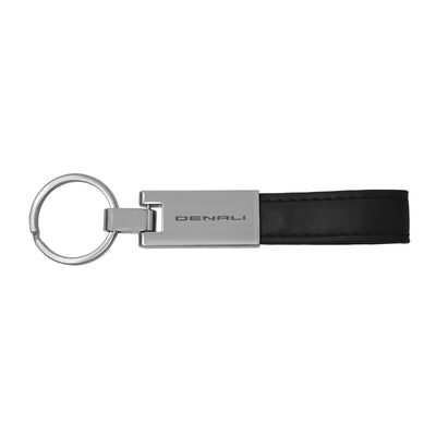 Dark Gray Denali Leather Loop Strap Keychain