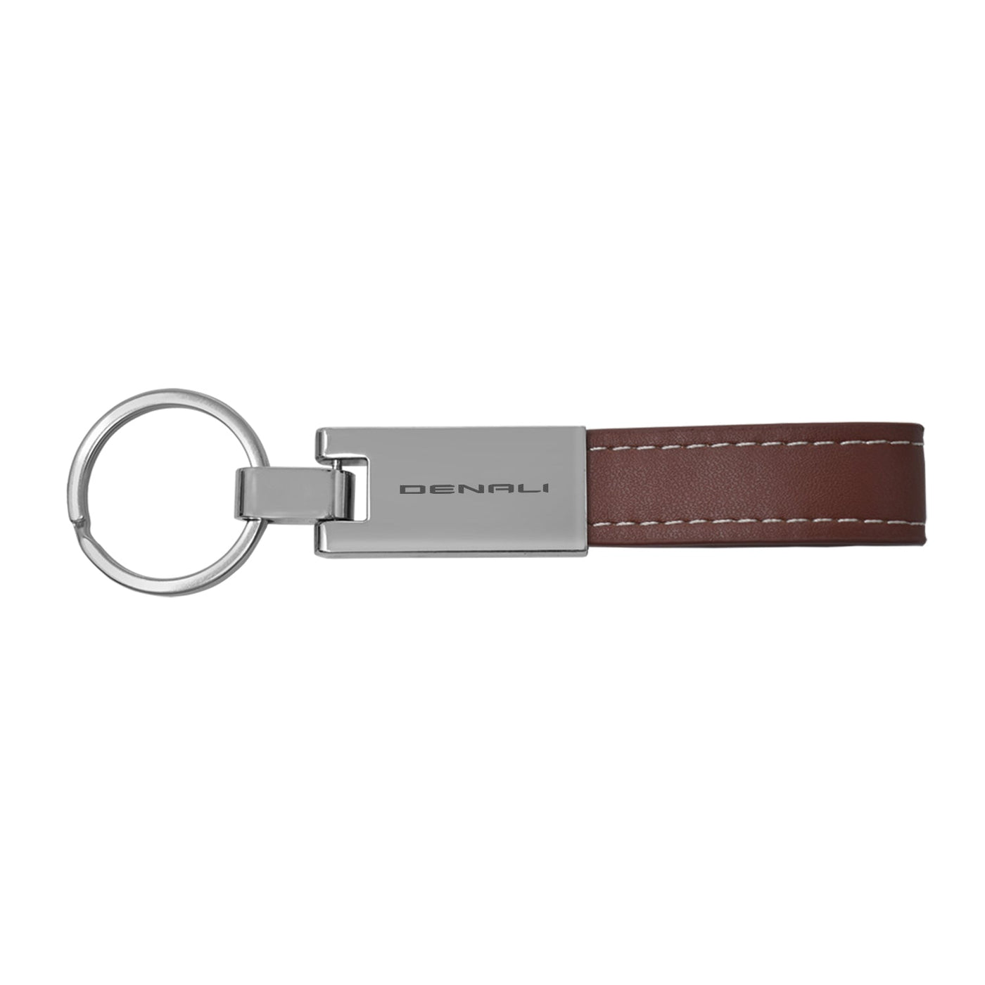 Light Slate Gray Denali Leather Loop Strap Keychain