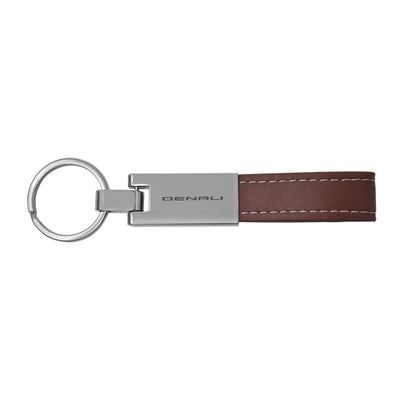 Light Slate Gray Denali Leather Loop Strap Keychain