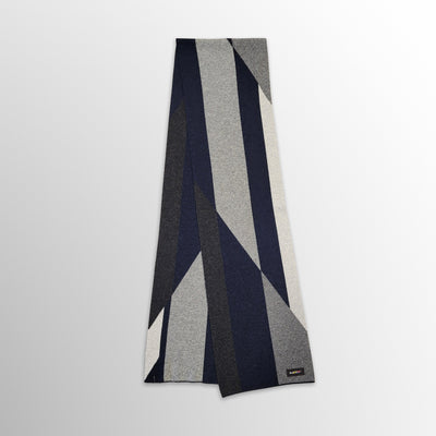 Light Gray V-Series Monochrome Rhombus Scarf