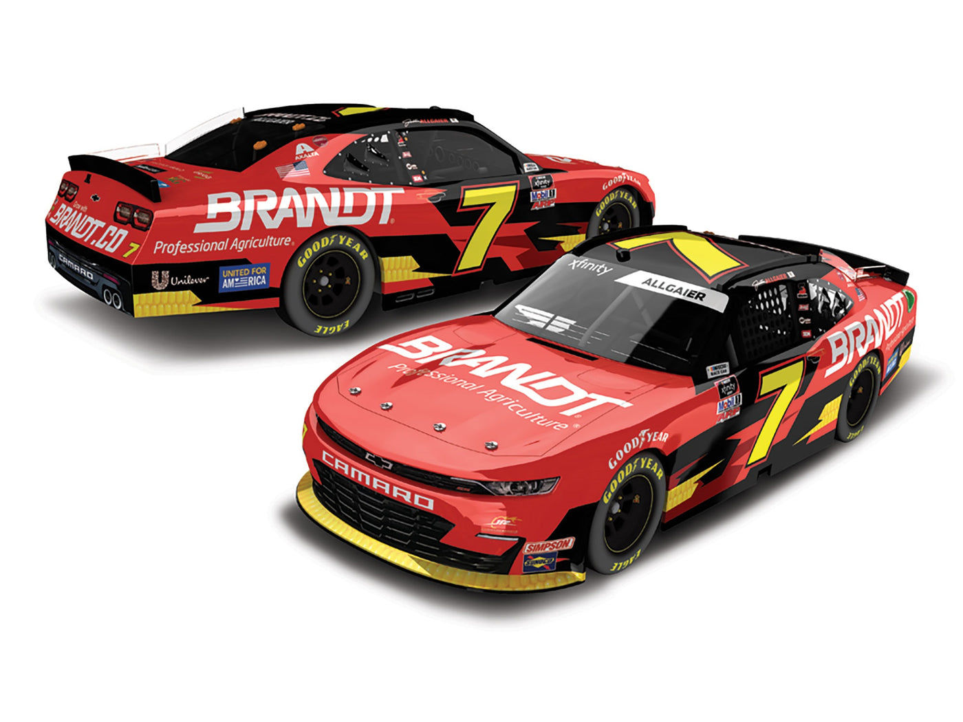 Justin Allgaier 2021 Brandt 1:24 Diecast