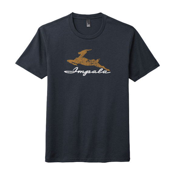 Dark Slate Gray Impala Retro Graphic T-Shirt