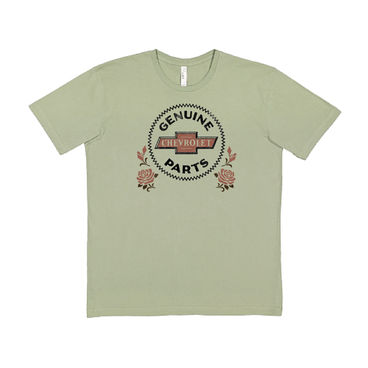 Dark Gray Chevrolet Genuine Parts Roses T-Shirt