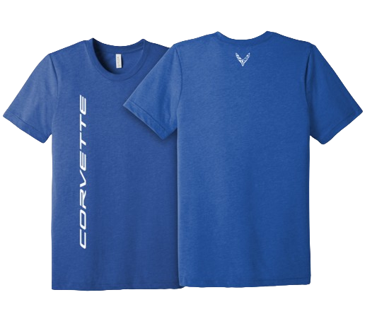 Dark Slate Blue Corvette C8 Unisex Tri blend Tee