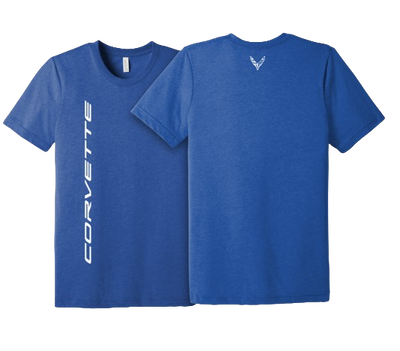Dark Slate Blue Corvette C8 Unisex Tri blend Tee