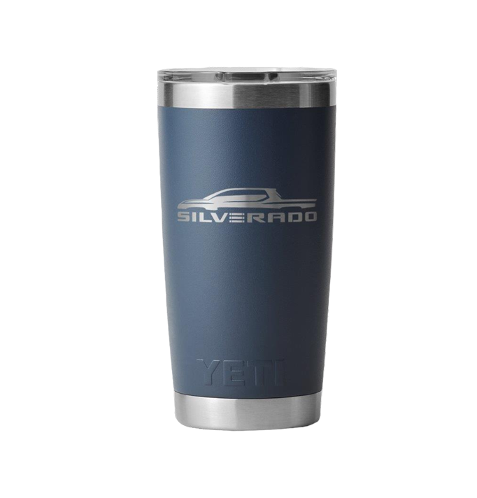 Dark Slate Gray Silverado EV Yeti Rambler Tumbler 20 oz.