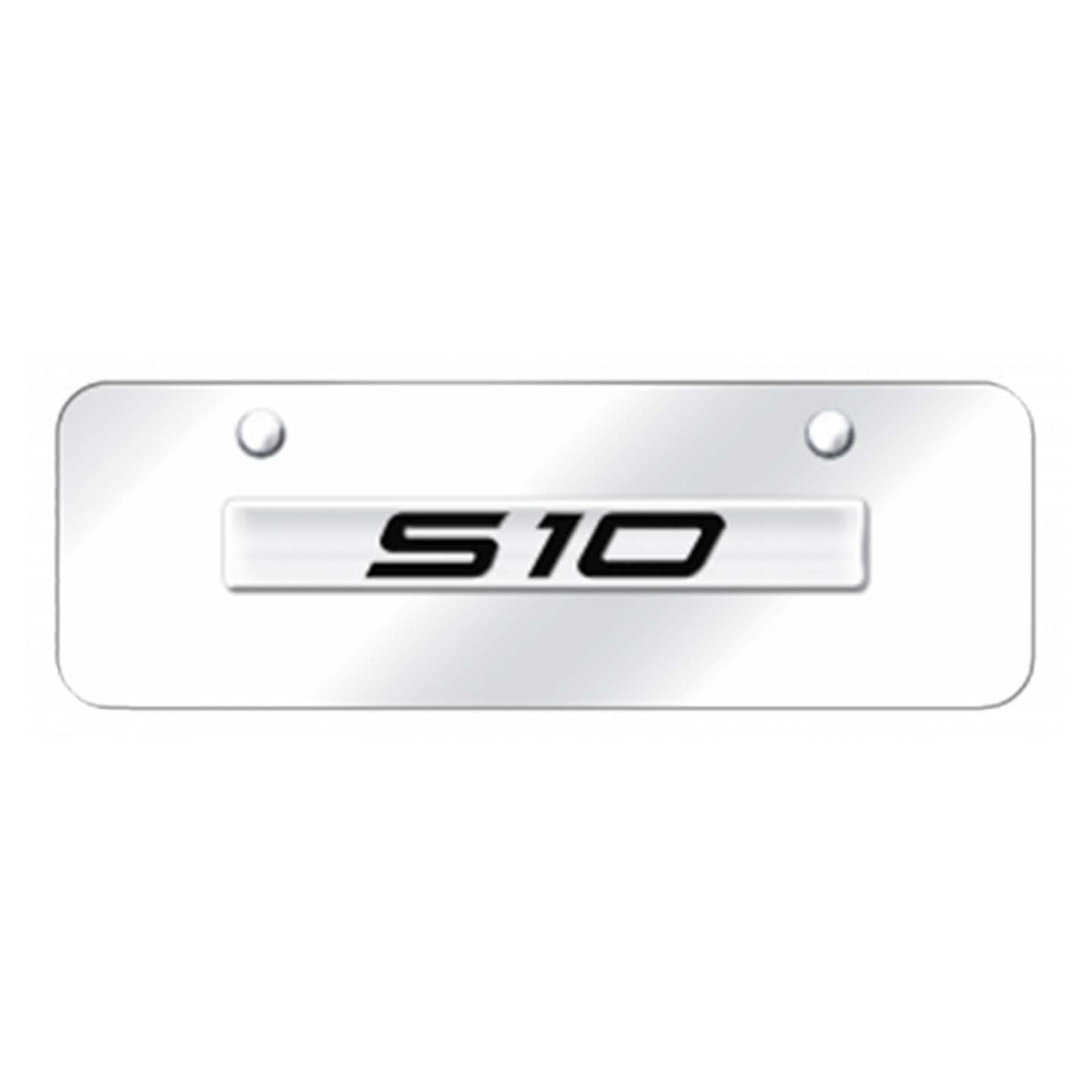 S-10 Name Mini Plate - Chrome on Mirrored