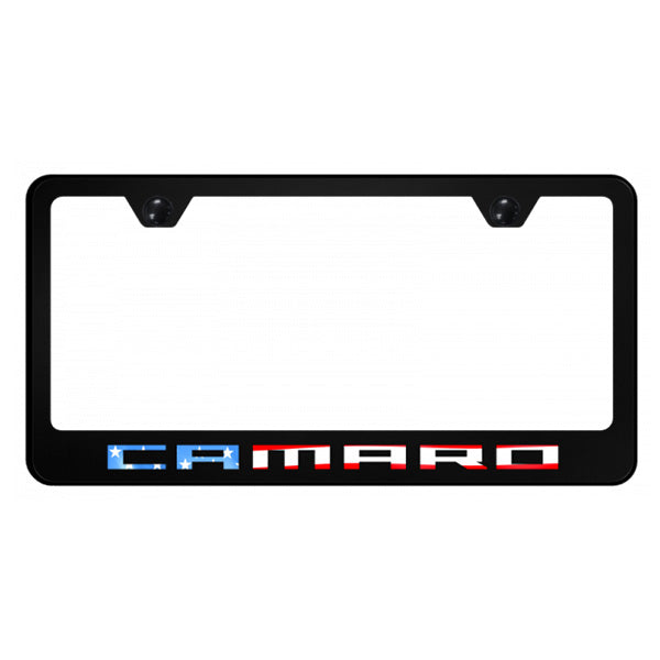 Black Camaro Flag PC Frame - UV Print on Black