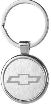 Light Gray Chevrolet Satin Metal Keychain