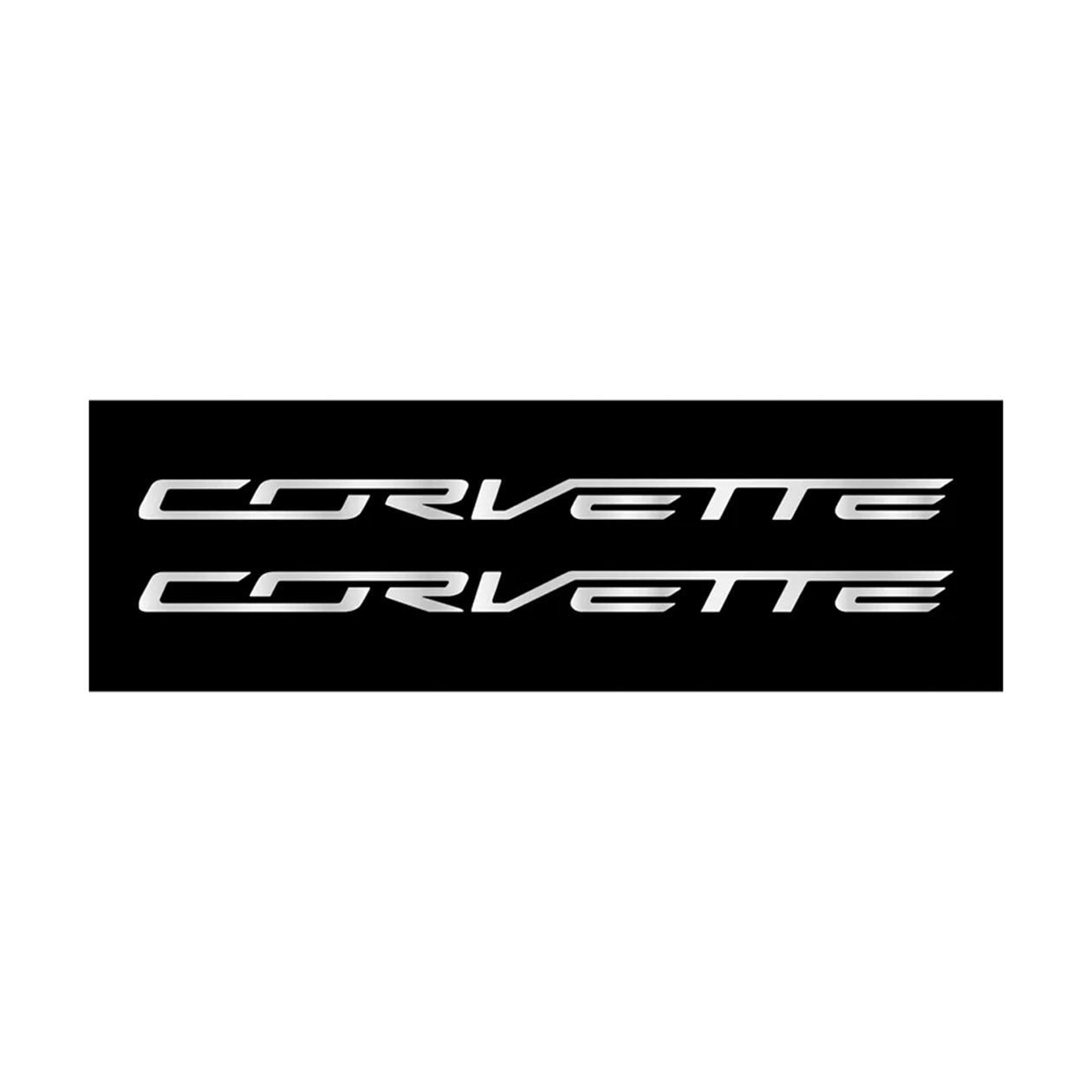 C6 - C8 Corvette Side Skirt Vinyl Decals - Corvette Script