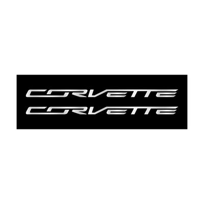 C6 - C8 Corvette Side Skirt Vinyl Decals - Corvette Script