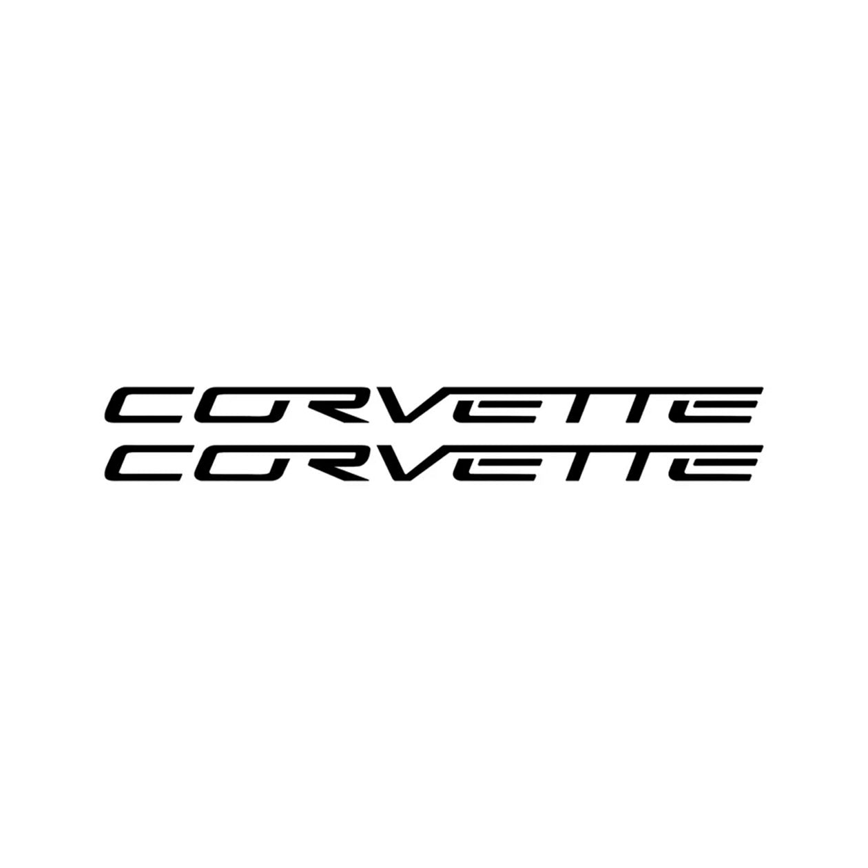 C6 - C8 Corvette Side Skirt Vinyl Decals - Corvette Script